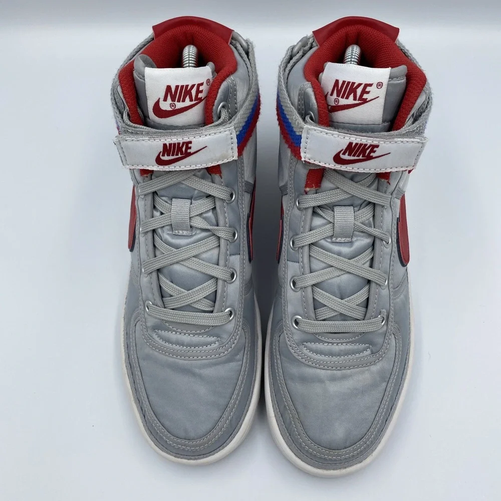 Nike Vandal High Supreme Metallic Silver Uni Red Women's 7 GS 5.5Y AH5253-002